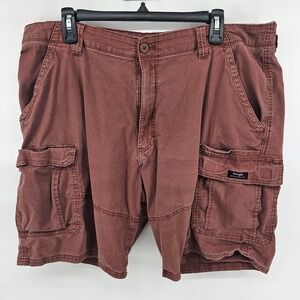 Wrangler Cargo Shorts Mens 38 Red Relaxed Fit Stretch Cotton Utility Hiking‎